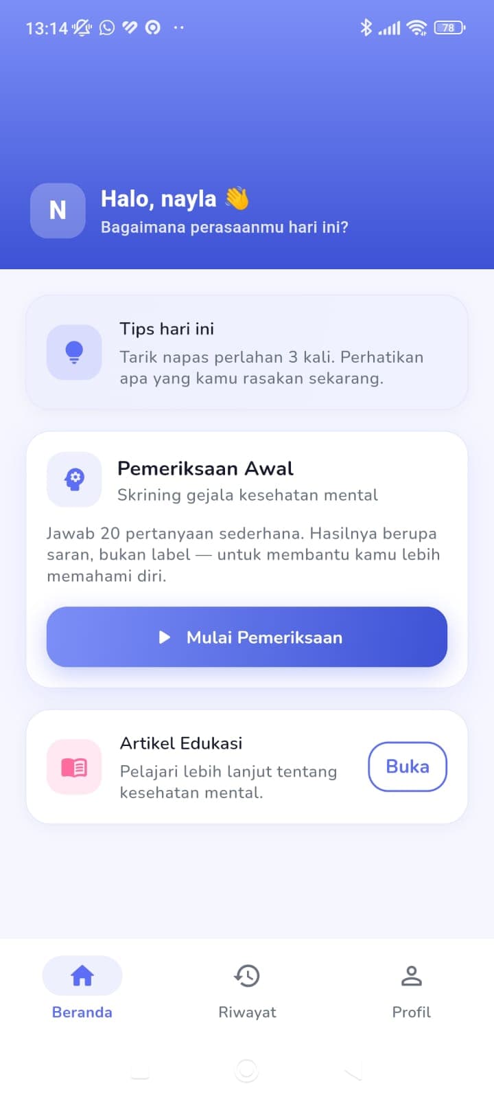 MindCheck screenshot 1